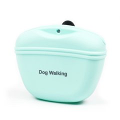 Сумочка для лакомств силиконовая для собак Dog Walking TREATS BAG мятная