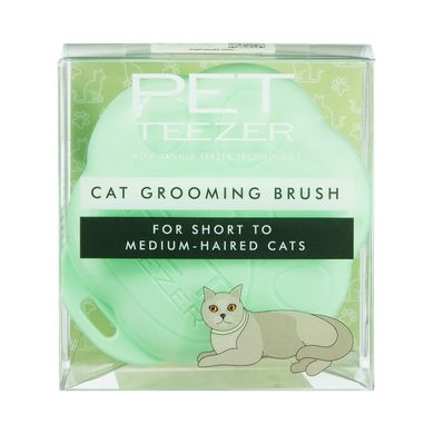 Щітка для вичісування кота Pet Teezer Cat Grooming Green