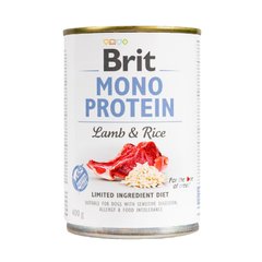 Консерва для собак Brit Mono Protein Lamb & Rice ягненок и рис, 400 г